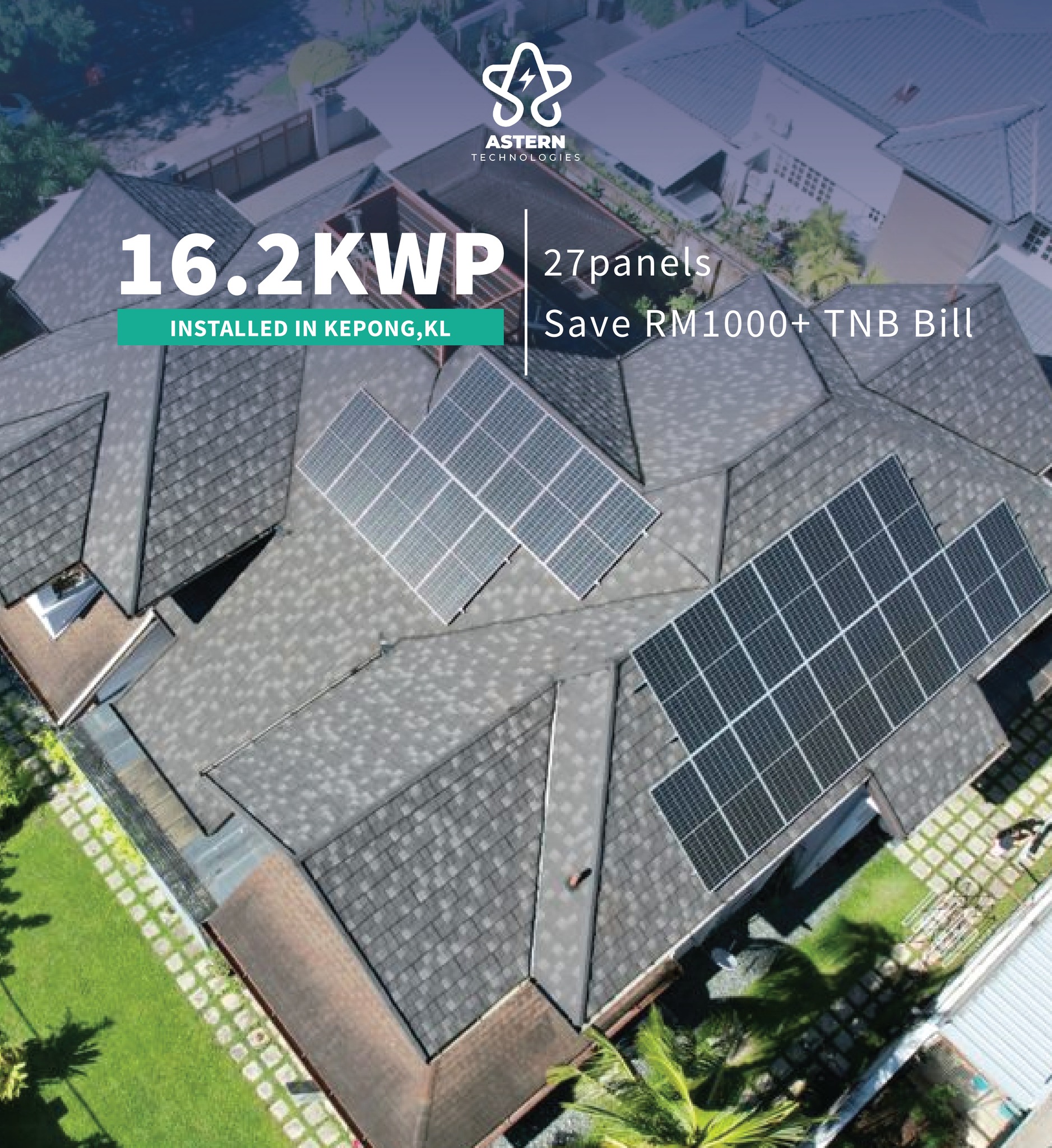 Astern residential solar installation in Malaysia