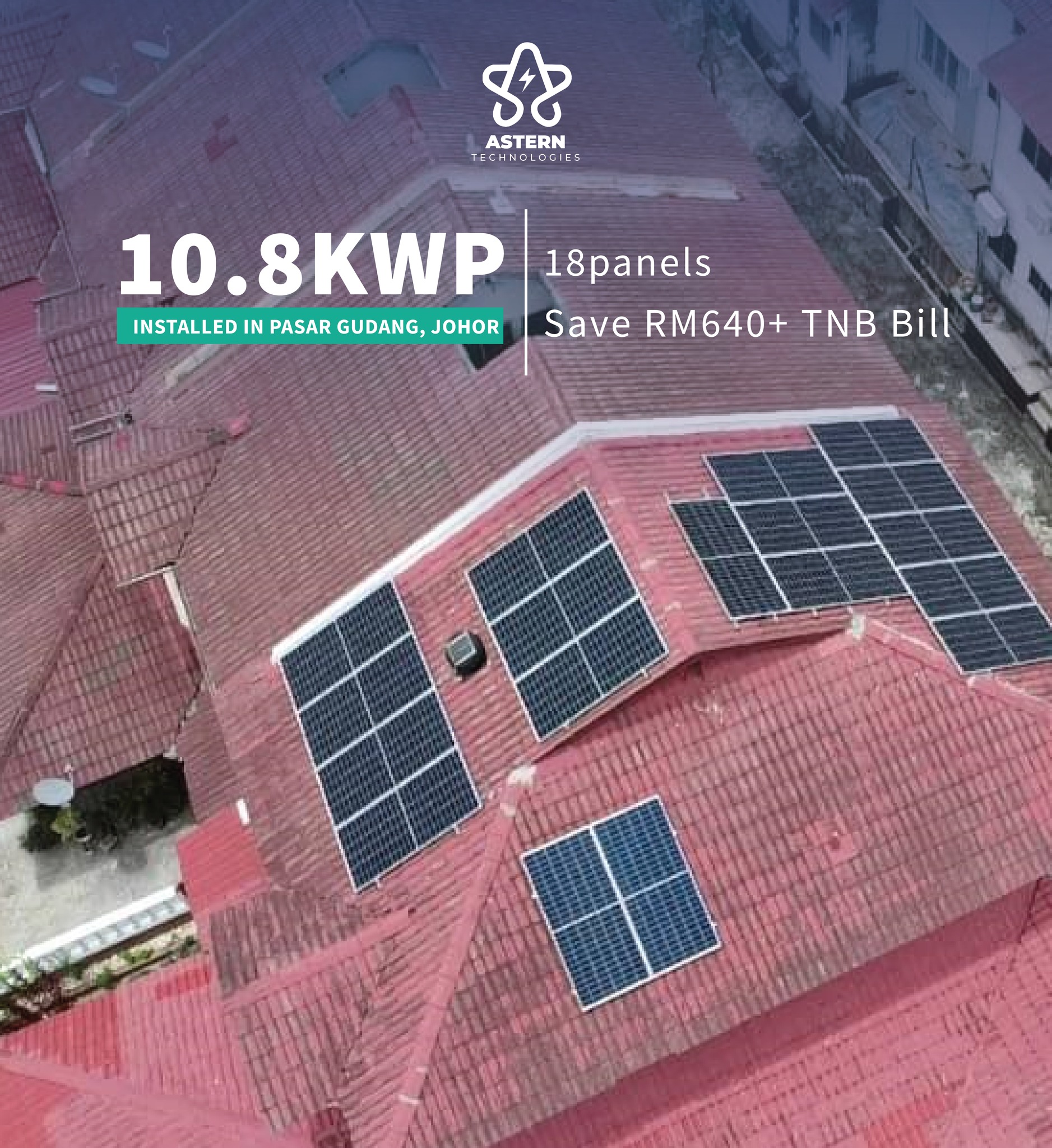 Astern residential solar installation in Malaysia