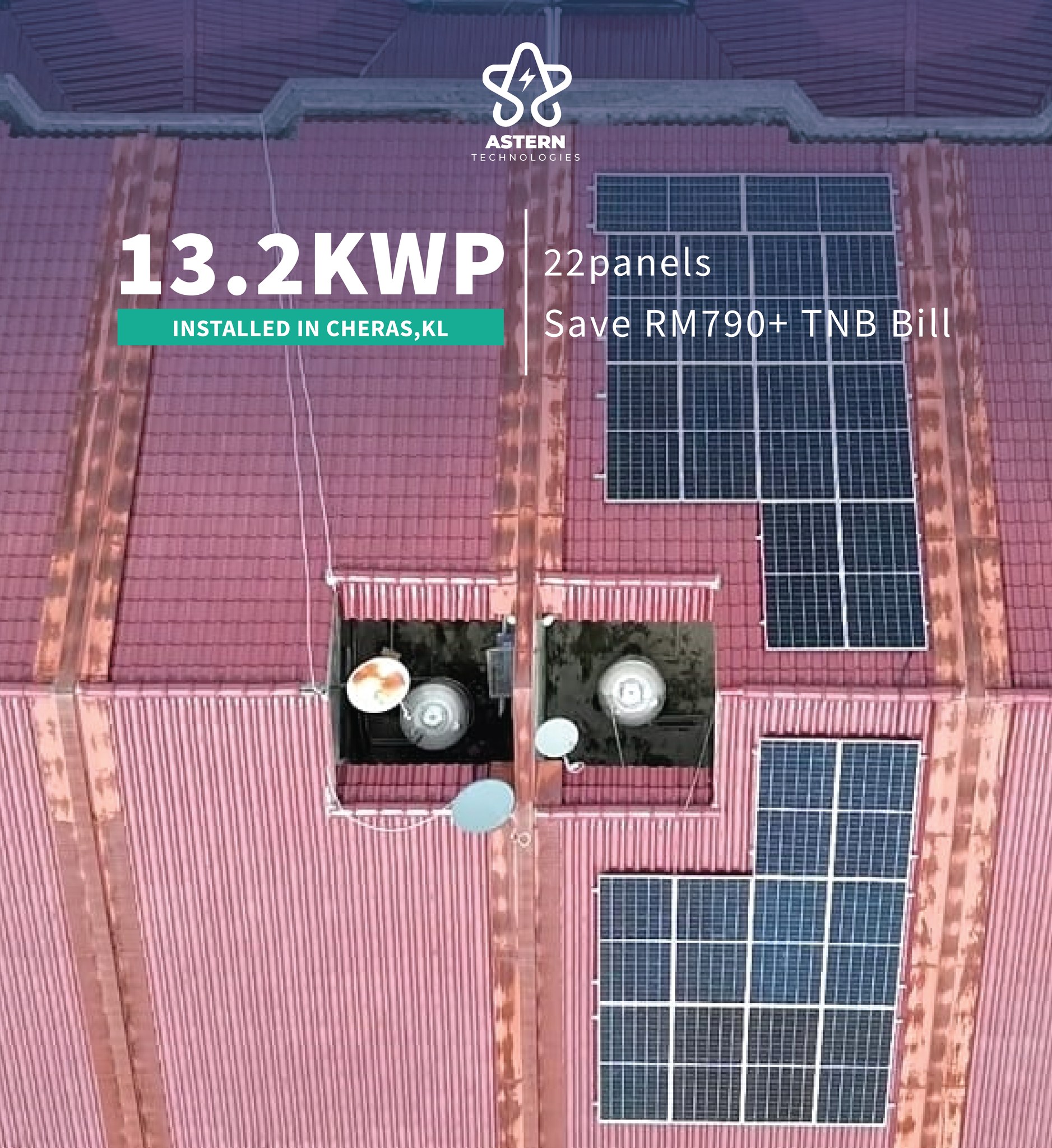 Astern residential solar installation in Malaysia